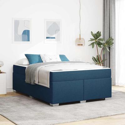 Bedframe Blauw 140 x 200 cm Stof