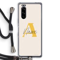 Amber Script: Sony Xperia 5 Transparant Hoesje met koord