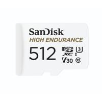 Sandisk High Endurance MicroSDXC Geheugenkaart 512GB Class 10 100 mb/s Wit