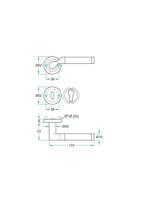 Krukgarn SEVILLE SC rvs mat/glans WC 8mm