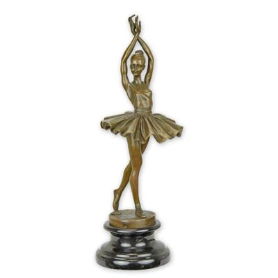 A BRONZE SCULPTURE OF A BALLERINA