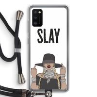 Slay All Day: Samsung Galaxy A41 Transparant Hoesje met koord