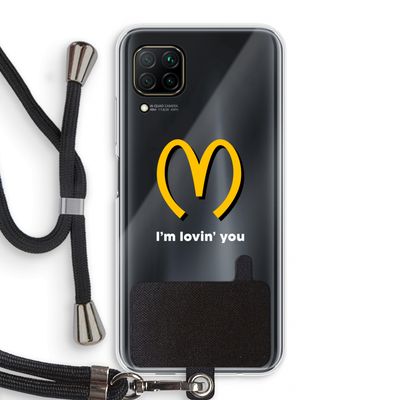 I'm lovin' you: Huawei P40 Lite Transparant Hoesje met koord