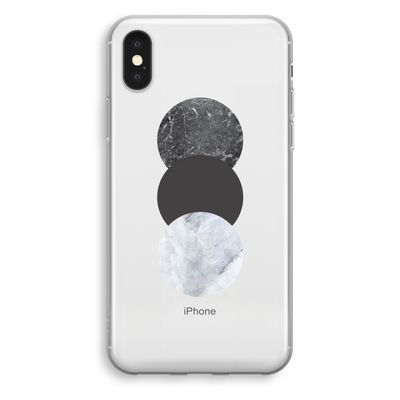 Marmeren cirkels: iPhone XS Transparant Hoesje