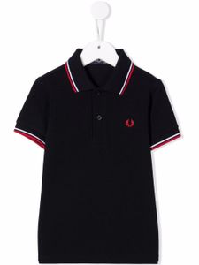 Fred Perry Kids polo à bords rayés - Bleu