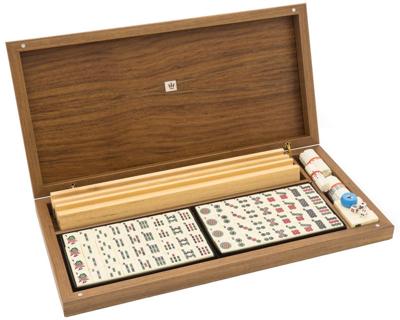 De Dal Negro Luxe Mah Jong Set met Walnotenhouten Koffer - Amerikaanse Versie