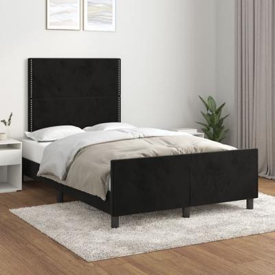 Bedframe zonder matras 120x200 cm fluweel zwart