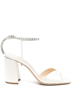 Jimmy Choo sandales Saeda 85 mm à brides ornées de cristaux - Tons neutres