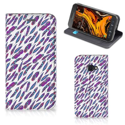 Samsung Galaxy Xcover 4s | Hoesje met Magneet | Feathers Color Samsung Galaxy Xcover 4s | Hoesje met Magneet | Feathers Color