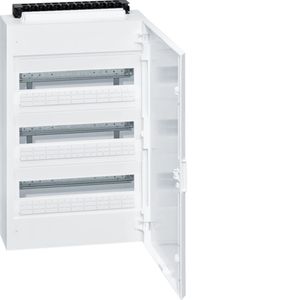 Hager Vega verdeler 3 rijen 54 modulen witte deur met DIN-rail