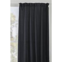 1+1 Gratis Leen Bakker - Gordijn Julian - 140x280 Cm (1 Stuk) - Polyester - Zwart