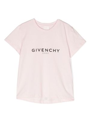 Givenchy Kids t-shirt en coton à logo imprimé - Rose Givenchy Kids t-shirt en coton à logo imprimé - Rose