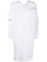 Jean Paul Gaultier Pre-Owned robe-sweat à empiècement en résille (années 2000) - Blanc