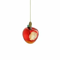 Ornament glas appel l5.5b5h7.5cm rood