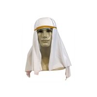 2x stuks witte Arabieren carnaval/verkleed hoofddoek