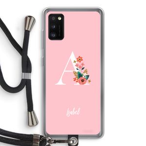 Pink Bouquet: Samsung Galaxy A41 Transparant Hoesje met koord