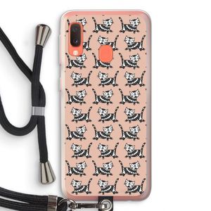Zwarte poes: Samsung Galaxy A20e Transparant Hoesje met koord