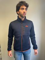 Nordberg Youp Knitted Heren Fleece Navy Orange XXXL