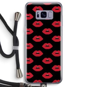 Lips: Samsung Galaxy S8 Transparant Hoesje met koord