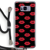 Lips: Samsung Galaxy S8 Transparant Hoesje met koord