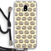 Slapende poes: Samsung Galaxy J3 (2017) Transparant Hoesje met koord