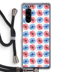 Klaproosjes: Sony Xperia 5 Transparant Hoesje met koord