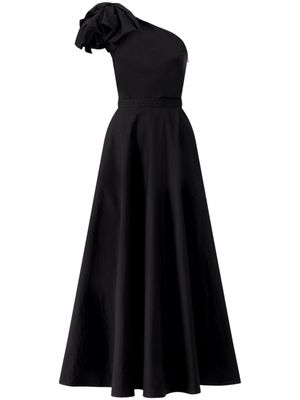 Giambattista Valli robe longue une épaule - Noir