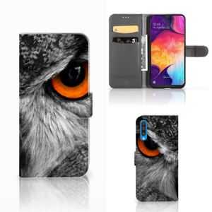 Samsung Galaxy A50 Telefoonhoesje met Pasjes Uil