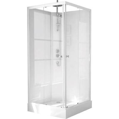 GO by Van Marcke Khone III compleet gesloten douchecabine 80x80cm vierkant 2 schuifdeuren SKU 223287