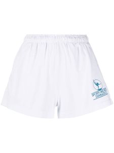 Sporty & Rich short Gymnastics à logo imprimé - Blanc