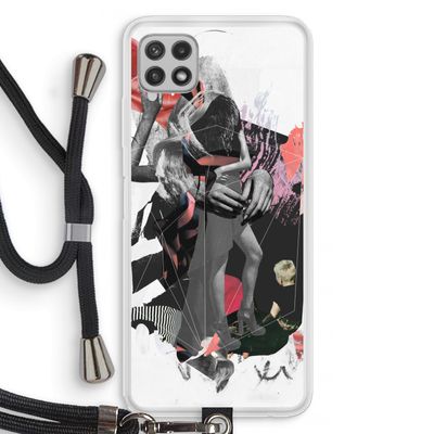 Dissimulation du réel: Samsung Galaxy A22 4G Transparant Hoesje met koord