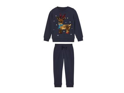 lupilu Baby kerstjoggingpak 2-delig (122/128, Marineblauw)