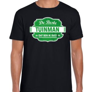 Cadeau t-shirt voor de beste tuinman zwart voor heren