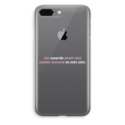 uw waarde daalt niet: iPhone 8 Plus Transparant Hoesje