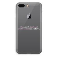 uw waarde daalt niet: iPhone 8 Plus Transparant Hoesje uw waarde daalt niet: iPhone 8 Plus Transparant Hoesje