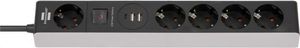 Brennenstuhl Brennenstuhl stekkerdoos | 5-voudig | 1 permanent + 2x USB - 1x USB-C | 1159780615
