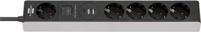 Brennenstuhl Brennenstuhl stekkerdoos | 5-voudig | 1 permanent + 2x USB - 1x USB-C | 1159780615