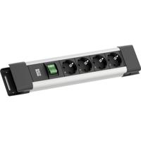 Bachmann BM005906 Stekkerdoos met schakelaar Grijs, Zwart Randaarde stekker 1 stuk(s)