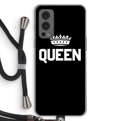 Queen zwart: OnePlus Nord 2 5G Transparant Hoesje met koord