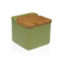 Zoutvaatje met deksel Versa Groen Keramisch 12,2 x 11,5 x 12,2 cm