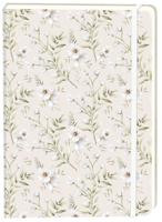 Notitieboek witte bloemen a5 lijn 92pag sc creme