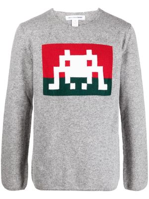Comme Des Garçons Shirt pull à imprimé graphique - Gris
