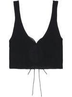 Cecilie Bahnsen ribbed crop top - Noir