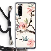 Japanse bloemen: Sony Xperia 5 Transparant Hoesje met koord