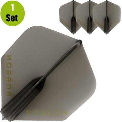 Robson Robson Plus Dartflights - Crystal Clear Zwart