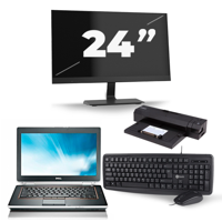 Dell Latitude E6420 - Intel Core i5-2e Generatie - 14 inch - 8GB RAM - 240GB SSD - Windows 10 + 1x 24 inch Monitor