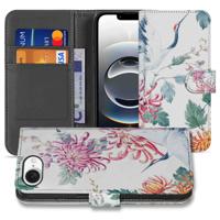 iPhone 16e | Telefoonhoesje | Met pasjeshouder | Bird Flowers