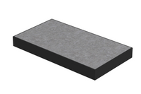 INK Tilo Contra tegelframe van gepoedercoat staal incl. watervaste constructieplaat met tegel 40x4x22 cm, mat zwart/mat concrete - thumbnail