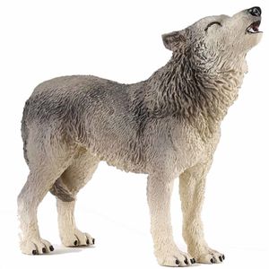 Plastic speelgoed dieren figuur huilende wolf 9 cm