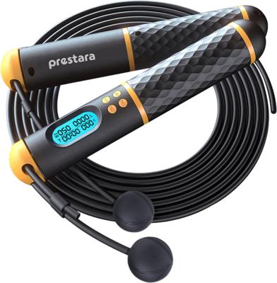 Prestara Draadloos Springtouw met Teller - Zonder Touw - Fitness Springtouw voor Volwassenen & Kinderen - HD Display - Ergonomisch & Draagbaar - Cardio & Gewichtsverlies